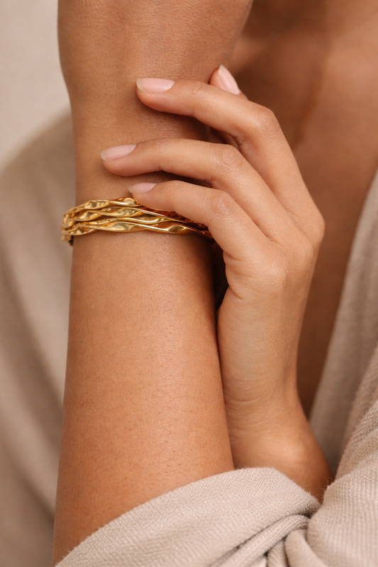 Twisted Gold Bangle