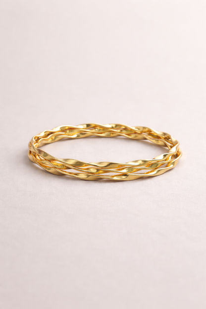 Twisted Gold Bangle