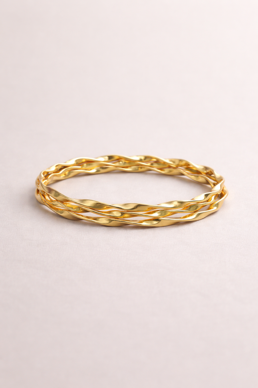 Twisted Gold Bangle