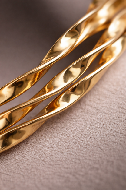 Twisted Gold Bangle
