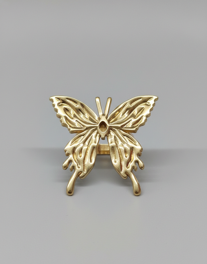 Golden Butterfly Designed Ring