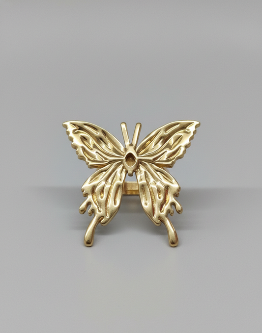 Golden Butterfly Designed Ring
