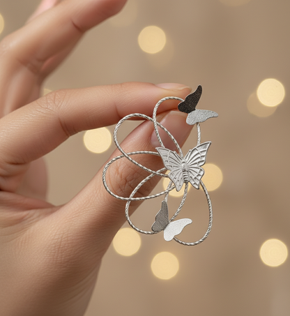 Silver-tone butterfly Earrings | Luxeira Jewelry